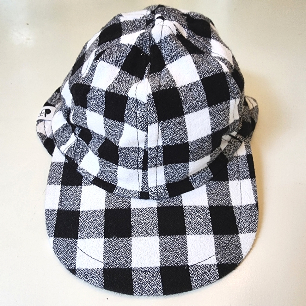 George Hats Kids Buffalo Plaid White And Black Flannel Trapper Hat Size 3/4T